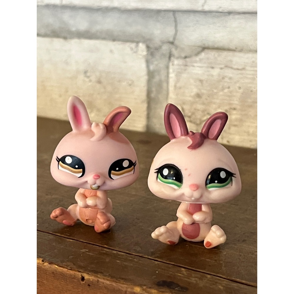 Littlest Pet Shop LPS Pair Of Dwarf Rabbits #1366 & #1466